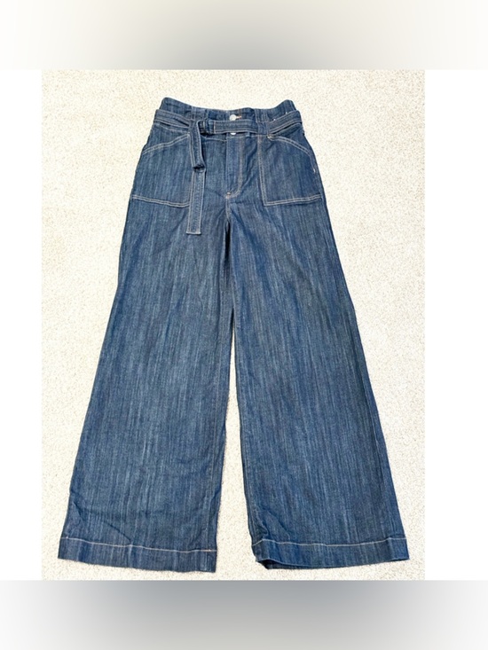 Express Denim - Express Wide Leg Super High Rise Stretch Jeans | Medium Wash | Size 6S (Short)